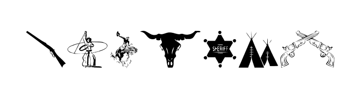 Wild West Icons  Free Fonts Download