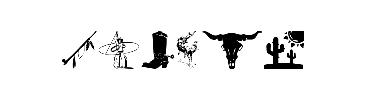 Wild West Icons  Free Fonts Download