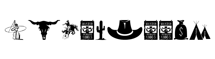 Wild West Icons  Free Fonts Download