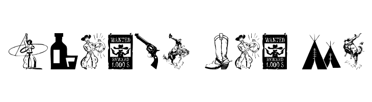 Wild West Icons  Free Fonts Download