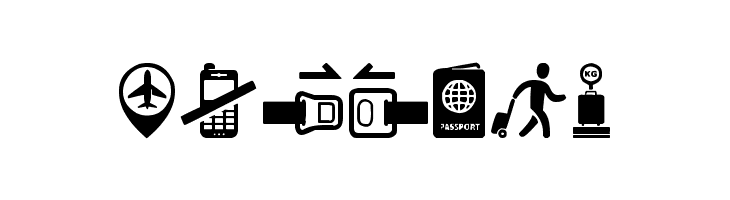 Airport Icons  Free Fonts Download