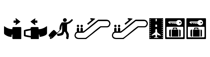 Airport Icons  Free Fonts Download