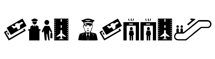 Airport Icons  Free Fonts Download