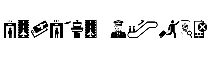 Airport Icons  Free Fonts Download