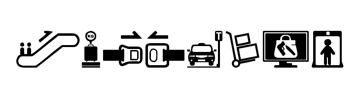 Airport Icons  Free Fonts Download
