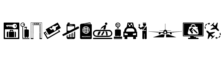 Airport Icons  Free Fonts Download