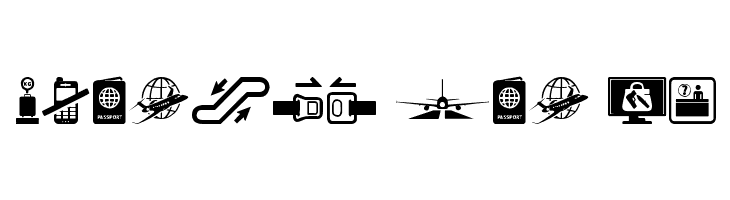Airport Icons  Free Fonts Download