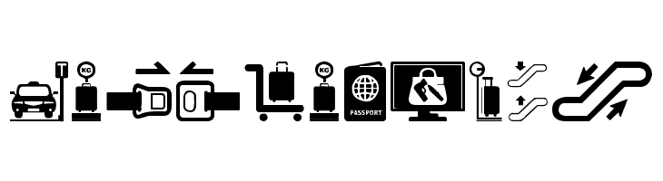 Airport Icons  Free Fonts Download