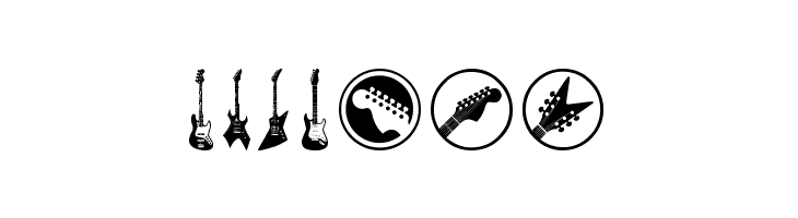 Electric Guitar Icons  Free Fonts Download