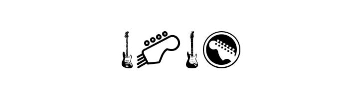 Electric Guitar Icons  Free Fonts Download