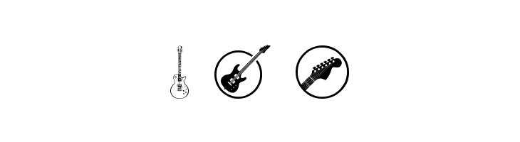 Electric Guitar Icons  Free Fonts Download