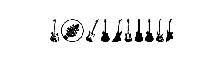 Electric Guitar Icons  Free Fonts Download