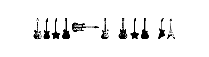 Electric Guitar Icons  Free Fonts Download