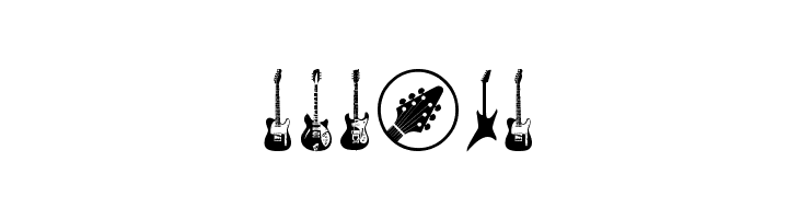 Electric Guitar Icons  Free Fonts Download