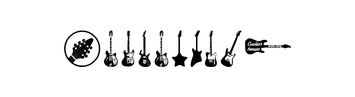Electric Guitar Icons  Free Fonts Download