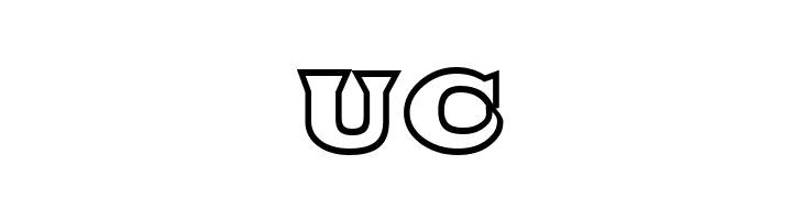 UC Fat Legs Outline Font