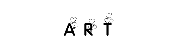 KR Heart Balloons  Free Fonts Download