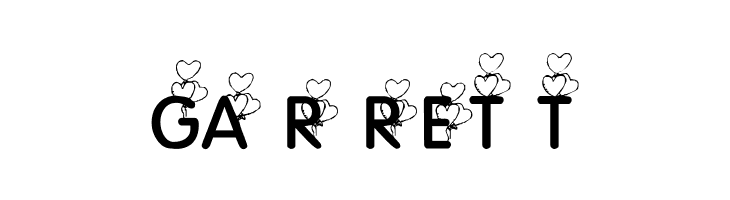 KR Heart Balloons  Free Fonts Download