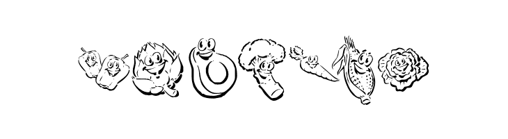 KR Happy Veggies!  Free Fonts Download