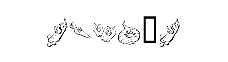 KR Happy Veggies!  Free Fonts Download