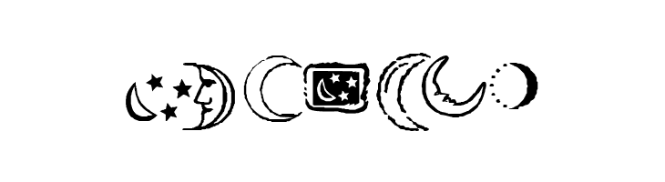 KR Crescent Moons  Free Fonts Download