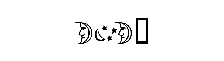 KR Crescent Moons  Free Fonts Download