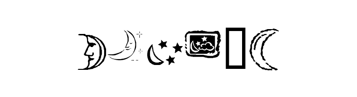 KR Crescent Moons  Free Fonts Download