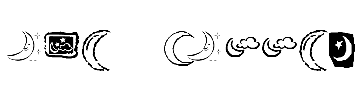 KR Crescent Moons  Free Fonts Download