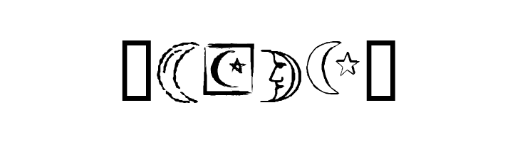 KR Crescent Moons  Free Fonts Download