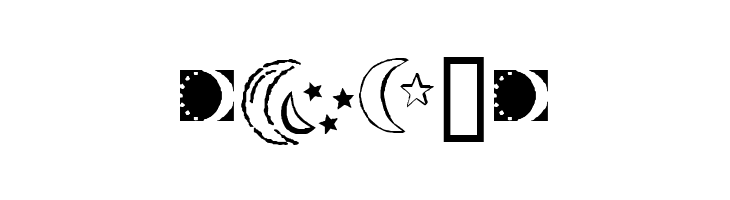 KR Crescent Moons  Free Fonts Download