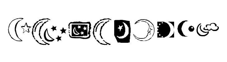KR Crescent Moons  Free Fonts Download
