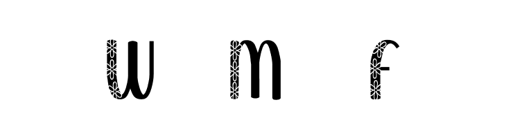 KR Filled With Flowers  Free Fonts Download