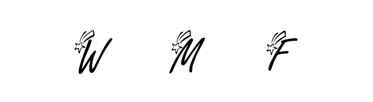 KR Shooting Star [Left]  Free Fonts Download