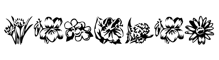 KR Beautiful Flowers 2  Free Fonts Download