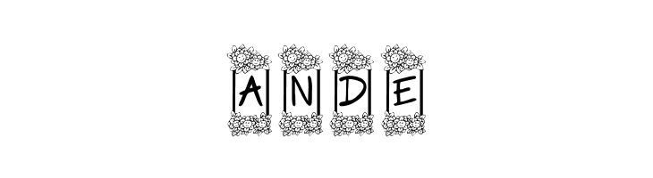 KR Flower Frame  Free Fonts Download