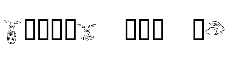 KR Five Bunnies  Free Fonts Download