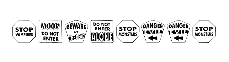 KR Halloween Signs One  Free Fonts Download