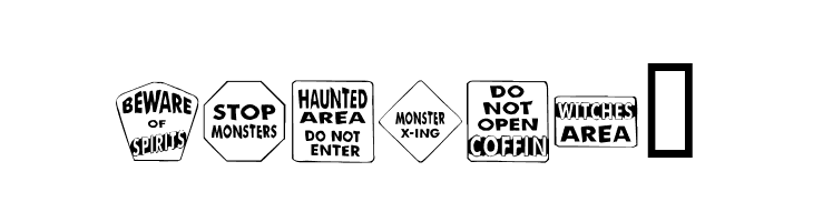 KR Halloween Signs One  Free Fonts Download