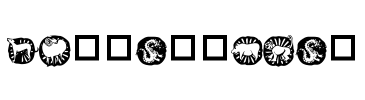 KR Chinese Zodiac  Free Fonts Download