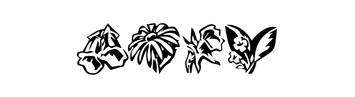 KR Beautiful Flowers 3  Free Fonts Download