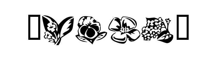 KR Beautiful Flowers 3  Free Fonts Download