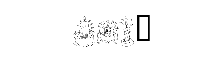 KR Birthday Cake! Dings  Free Fonts Download