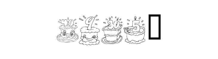 KR Birthday Cake! Dings  Free Fonts Download