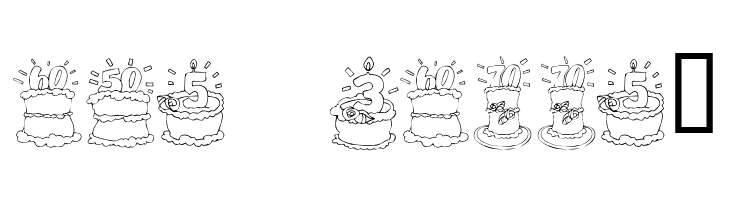 KR Birthday Cake! Dings  Free Fonts Download