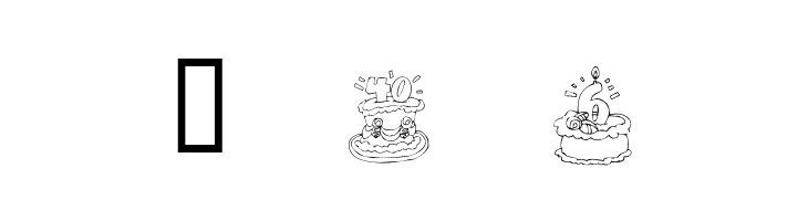 KR Birthday Cake! Dings  Free Fonts Download