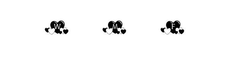 KR Lots Of Hearts  Free Fonts Download