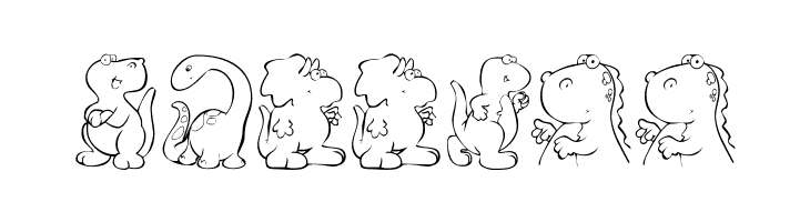 KR Nicky's Dinos  Free Fonts Download
