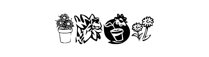 KR Kat's Flowers 3  Free Fonts Download