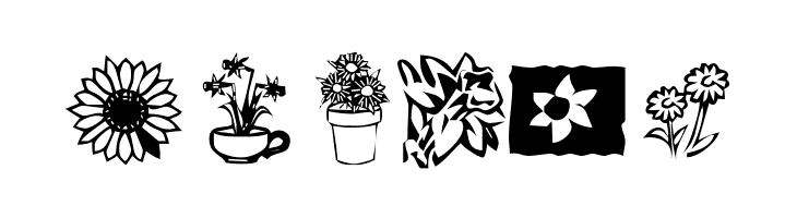 KR Kat's Flowers 3  Free Fonts Download