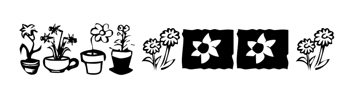KR Kat's Flowers 3  Free Fonts Download